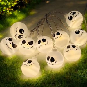 Nightmare Before Christmas Jack & Sally 3D LED String Lights - Perfect Halloween & Christmas Gift