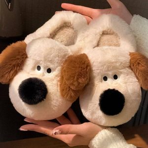 Pawsitively Plush Dog-Themed Slippers - Perfect Holiday Gift for Pet Lovers!