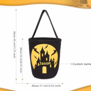 Personalized Halloween Tote Bag - Custom Linen Trick or Treat Bag, Perfect Gift for Loved Ones