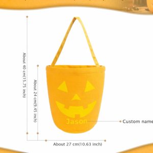 Personalized Halloween Tote Bag - Custom Linen Trick or Treat Bag, Perfect Gift for Loved Ones