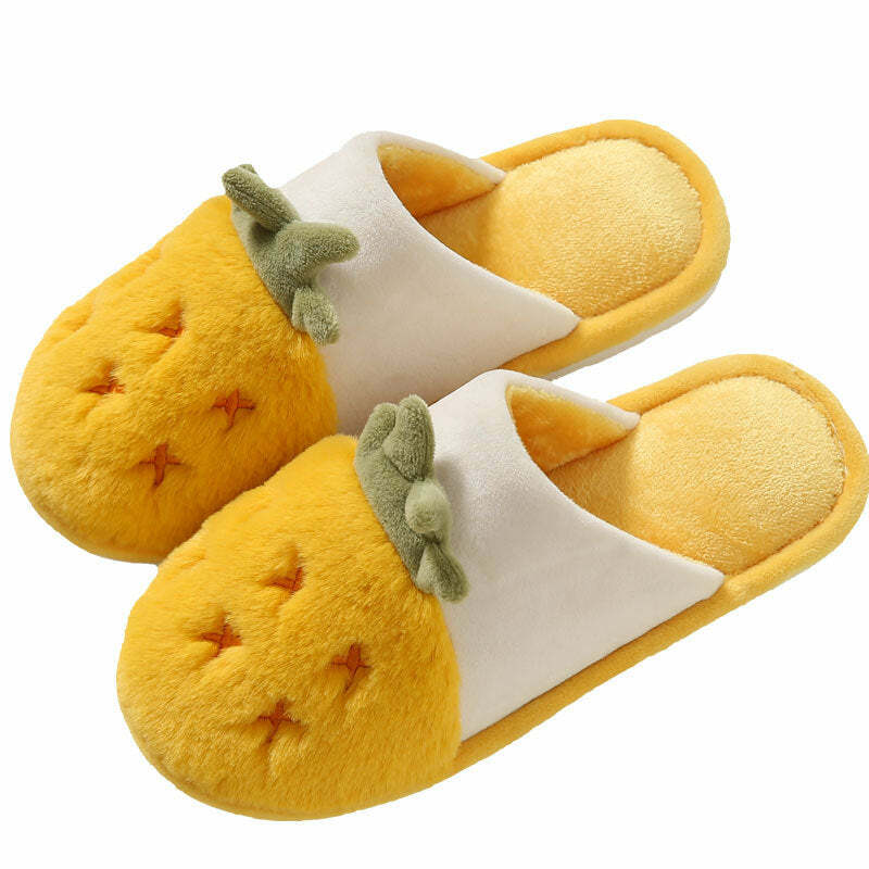 Pineapple-Themed Slippers: Perfect Gift for LoversHoliday Season, Halloween, or Christmas