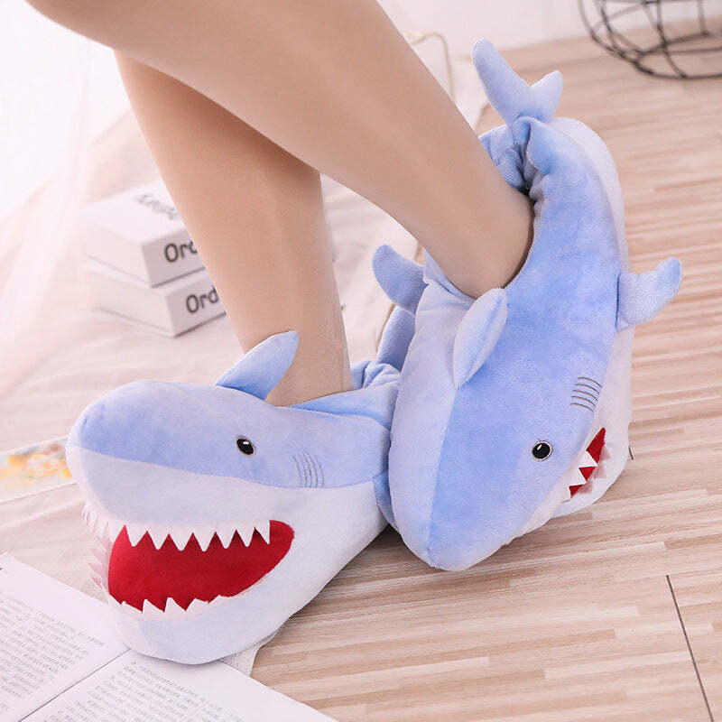 Snarky Shark Slippers - Fun and Cozy Gift for Halloween, Christmas, Valentine