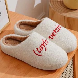 Taylor Swift Inspired Thick Sole Slippers for Men & Women - Plush Anti-Slip Slides, Perfect Gifts