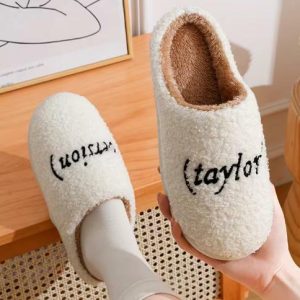 Taylor Swift Inspired Thick Sole Slippers for Men & Women - Plush Anti-Slip Slides, Perfect Gifts