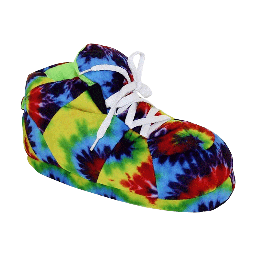 Tie-Dye Hippie Slippers - Cozy, Colorful Footwear Perfect for Holiday Gifts and Relaxation