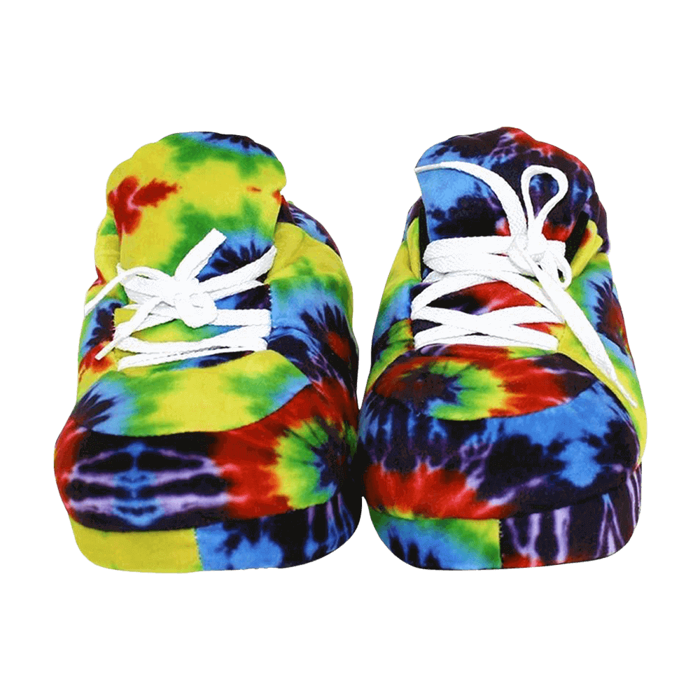 Tie-Dye Hippie Slippers - Cozy, Colorful Footwear Perfect for Holiday Gifts and Relaxation